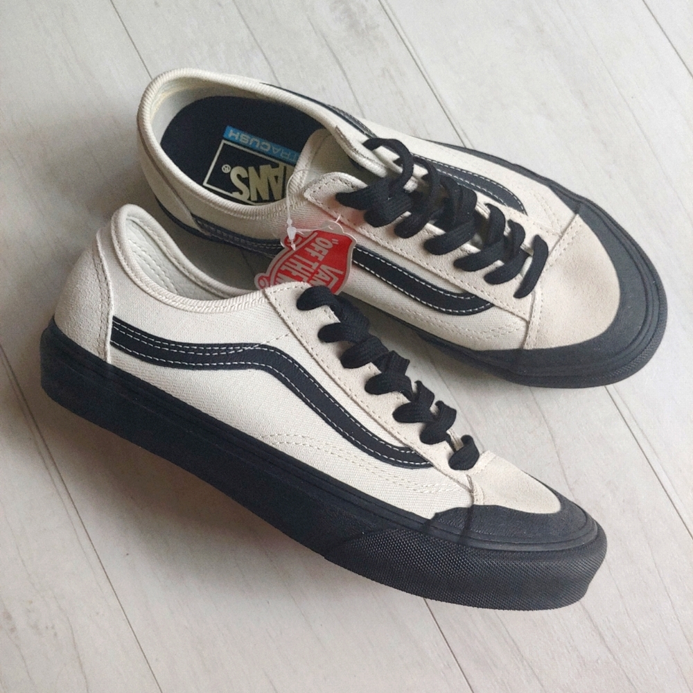 VANS NEW Style 36 DECON SF Salt Wash Marshmallow/Black - Picture 6 of 12